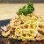 pasta con tocineta y pimenton